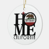 ZUHAUSE Santa Barbara California Keramik Ornament (Links)
