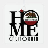 ZUHAUSE Santa Barbara California Ornament Aus Metall (Vorderseite)