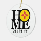 ZUHAUSE Santa Fe New Mexico Keramik Ornament (Links)