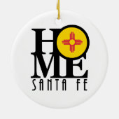 ZUHAUSE Santa Fe New Mexico Keramik Ornament (Hinten)