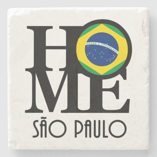ZUHAUSE Sao Paulo Brasil Steinuntersetzer (Vorderseite)