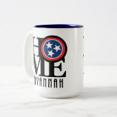 ZUHAUSE Savannah Tennessee 15oz Zweifarbige Tasse (Vorderseite Links)