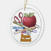 Zuhause School Round Keramik Keramikornament (Links)