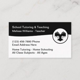 Zuhause School Teachor Tutoring Visitenkarte