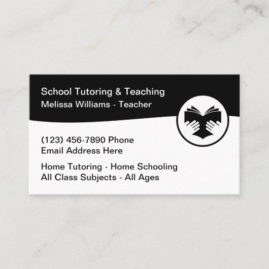 Zuhause School Teachor Tutoring Visitenkarte (Vorderseite)