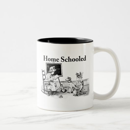 Zuhause Schooled Bekleidung und Schenkungen Zweifarbige Tasse (Rechts)