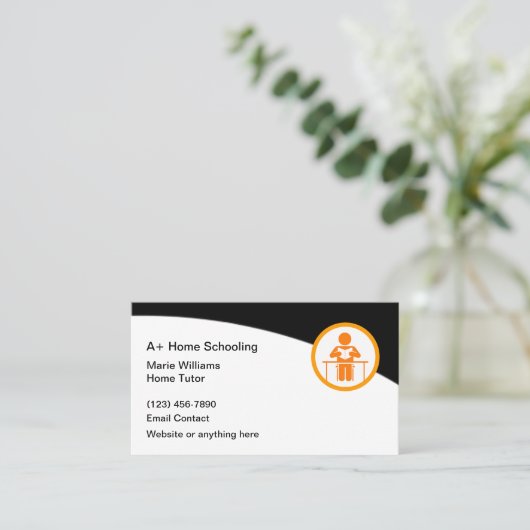 Zuhause Schooling Tutor-Lehrerin Visitenkarte (Stehend Vorderseite)