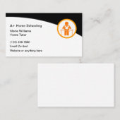 Zuhause Schooling Tutor-Lehrerin Visitenkarte (Vorne/Hinten)