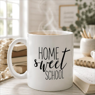 Zuhause Schule Süß für Homeschooler oder Lehrer Zweifarbige Tasse