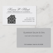 Zuhause-schwarzer Spitze-Vintager Terminkarte (Vorne/Hinten)