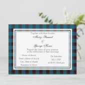 Zuhause Scottish Wedding Einladung (Stehend Vorderseite)