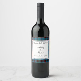 Zuhause Scottish Wedding Wine Label Weinetikett