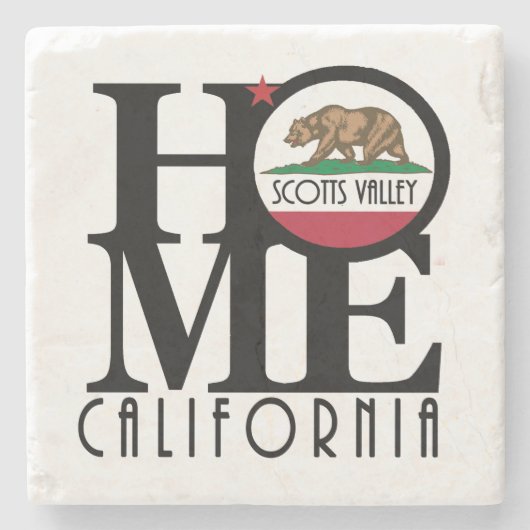 ZUHAUSE Scotts Valley California Steinuntersetzer (Vorderseite)