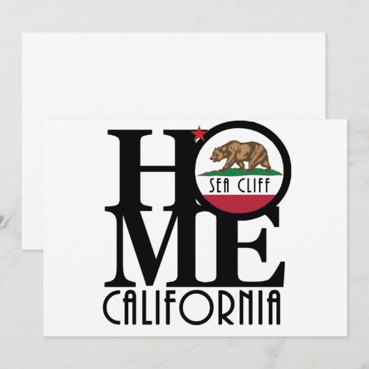 ZUHAUSE Sea Cliff Einladung (Vorne/Hinten)