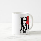 ZUHAUSE Sebastian 11oz Roter Hibiskus Kaffeetasse (VorderseiteRechts)