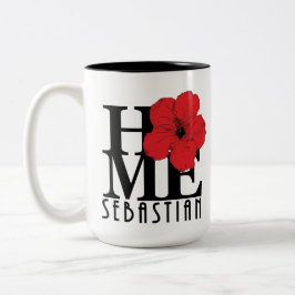 ZUHAUSE Sebastian 15oz Roter Hibiskus Zweifarbige Tasse