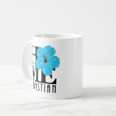ZUHAUSE Sebastian Florida 11oz blauer Hibiskus Kaffeetasse (Vorderseite Links)
