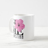 ZUHAUSE Sebastian Rosa Hibiskus 11oz Kaffeetasse (Vorderseite Links)