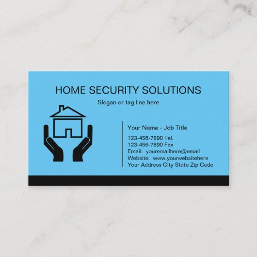 Zuhause Security Business Cards Visitenkarte (Vorderseite)