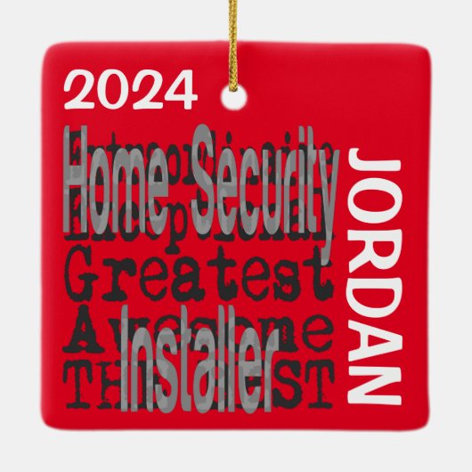 Zuhause Security Installer Extraordinaire CUSTOM Keramikornament (Rückseite)