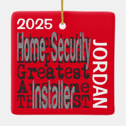 Zuhause Security Installer Extraordinaire CUSTOM Keramikornament (Rückseite)