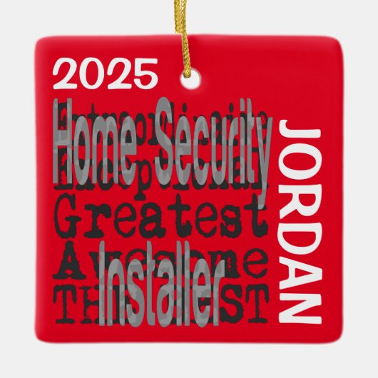Zuhause Security Installer Extraordinaire CUSTOM Keramikornament (Vorderseite)