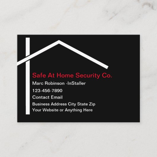 Zuhause Security Services Business Card Visitenkarte (Vorderseite)