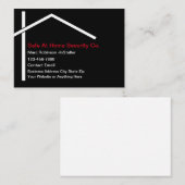 Zuhause Security Services Business Card Visitenkarte (Vorne/Hinten)