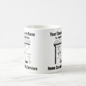 Zuhause Security Services Cartoon Kaffeetasse (Mittel)
