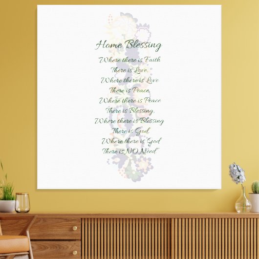 Zuhause Segen für ein neues Haus Leinwanddruck (Insitu (Wohnzimmer))