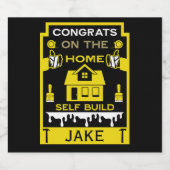 Zuhause Self-Build-Gratulation Alkoholflaschenetikett (Einzelnes Label)