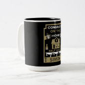 Zuhause Self-Build-Gratulation Zweifarbige Tasse (Vorderseite Links)