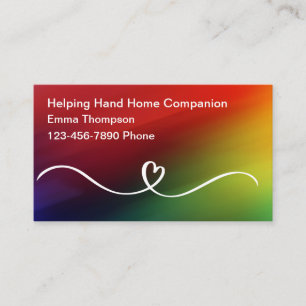 Zuhause Senior Companion Business Contact Cards Telefonnummerkarte