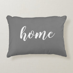 Zuhause Sentiment Gray Dekokissen