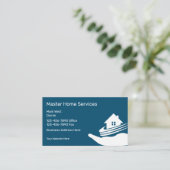 Zuhause Services Business Card Design Visitenkarte (Stehend Vorderseite)