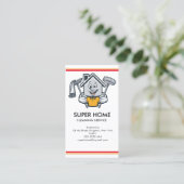 Zuhause Services Business Card für Hausreinigung Visitenkarte (Stehend Vorderseite)