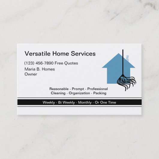 Zuhause Services Business Cards Visitenkarte (Vorderseite)