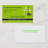 Zuhause Services Business Cards Visitenkarte (Vorne/Hinten)
