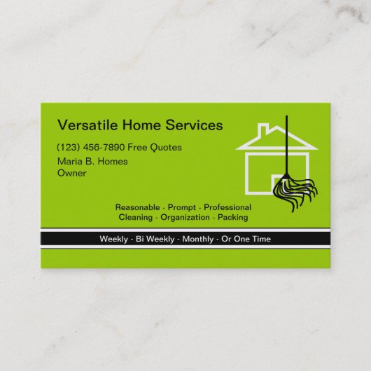 Zuhause Services Business Cards Visitenkarte (Vorderseite)