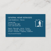 Zuhause Services Handyman Business Card Visitenkarte (Vorderseite)