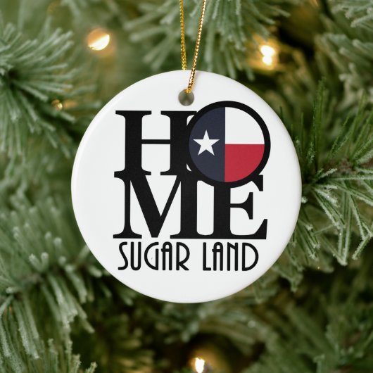 ZUHAUSE Sgar Land Texas Keramik Ornament (Baum)