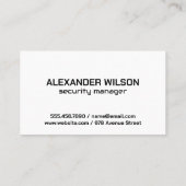 Zuhause-Sicherheitskameras | Cyber Padlock Visitenkarte (Rückseite)