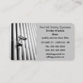 Zuhause-Sicherheitskarte mit bearbeitbarer Kamera Visitenkarte (Vorderseite)