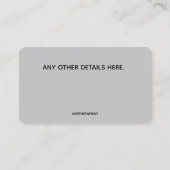 Zuhause-Sicherheitskarte mit bearbeitbarer Kamera Visitenkarte (Rückseite)