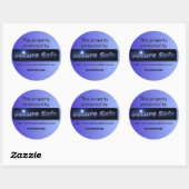 Zuhause-Sicherheitsüberwachungsaufkleber Runder Aufkleber (Blatt)