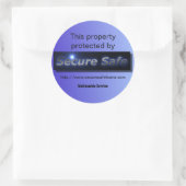 Zuhause-Sicherheitsüberwachungsaufkleber Runder Aufkleber (Tasche)