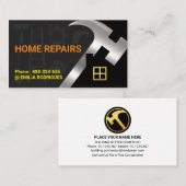 Zuhause-Silhouette-Bauwerkzeuge für Silberhammer Visitenkarte (Vorne/Hinten)