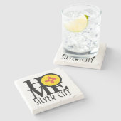 ZUHAUSE Silver City New Mexico Steinuntersetzer (Seitenansicht)