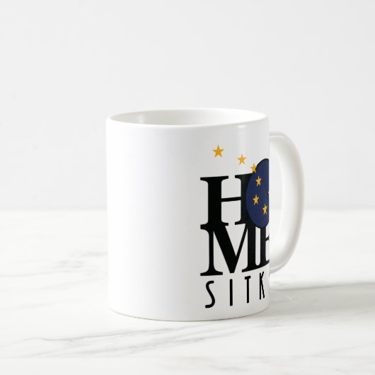 ZUHAUSE Sitka Alaska 11oz Kaffeetasse (VorderseiteRechts)