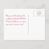 Zuhause Sketch Save the Date Notebook-Postkarte Ankündigungspostkarte (Rückseite)